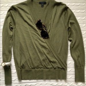 J. Crew | 100% Merino Wool | Faux Wrap Sweater